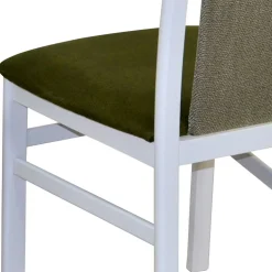 Polsterstuhl in Weiß & Grün - Suena (2er Set)