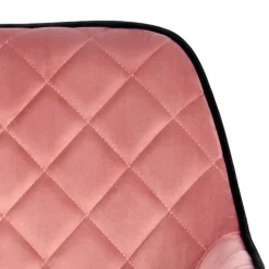 Polsterstuhl mit Armlehnen in Rosa Schwarz - Elliot