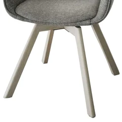 Polsterstuhl mit Armlehnen in Beigegrau - Diadoro (2er Set)