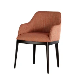 Polsterstuhl mit Armlehnen in Rost - Chiaro