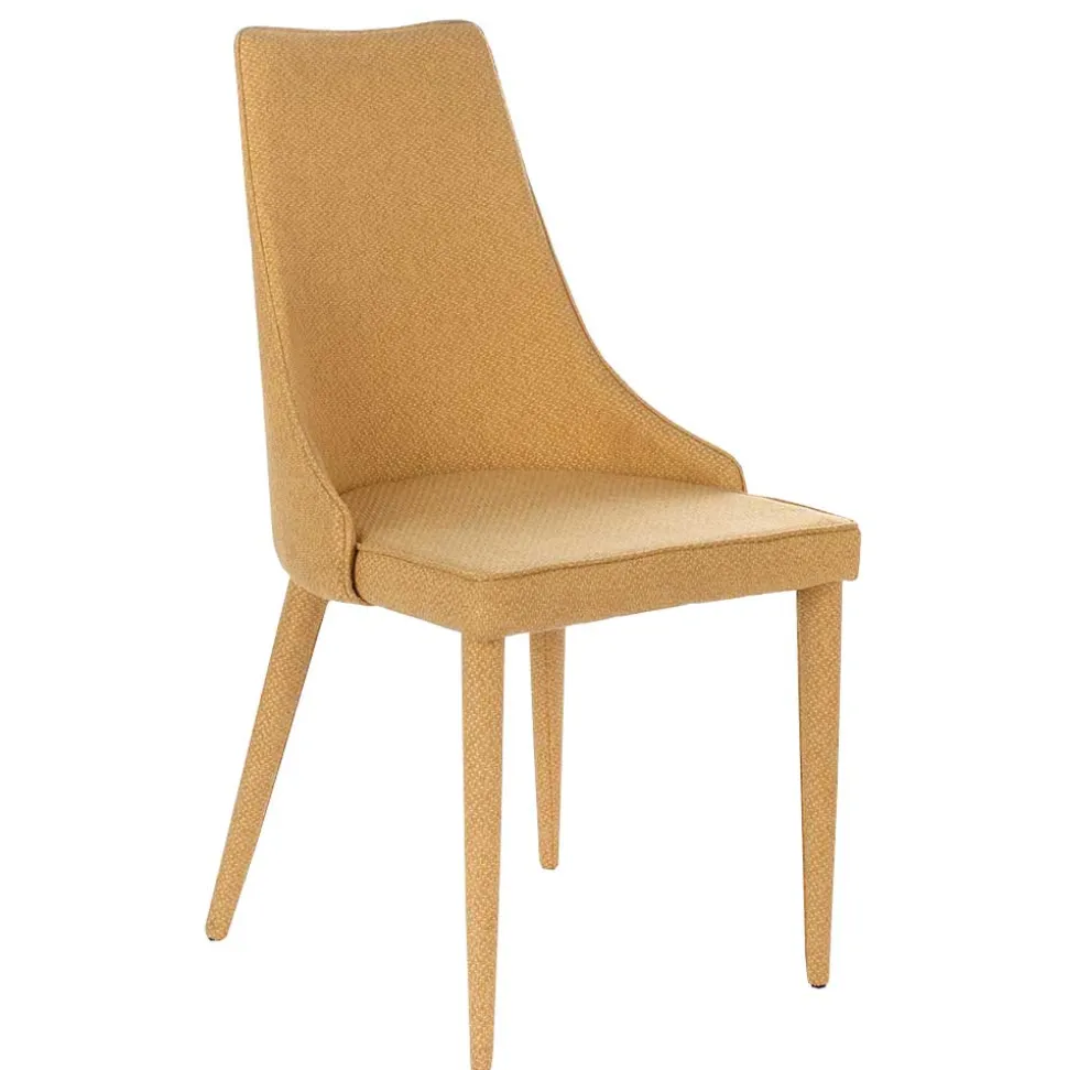 Polsterstuhl mit bezogenen Metallbeinen - Henrietta (2er Set)