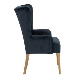 Polsterstuhl mit Ohren in Dunkelblau - Zilandra