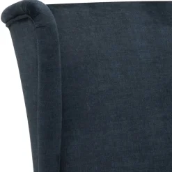 Polsterstuhl mit Ohren in Dunkelblau - Zilandra