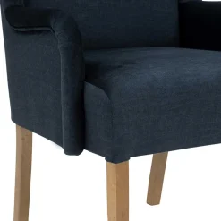 Polsterstuhl mit Ohren in Dunkelblau - Zilandra