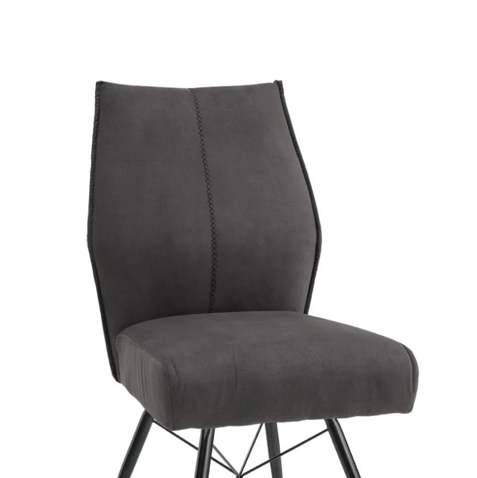 Polsterstuhl-Duo in Dunkelgrau - Aturin (2er Set)