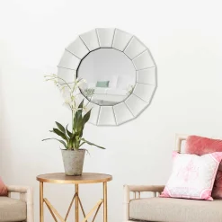 Polygon Designspiegel in Silber - Ymer