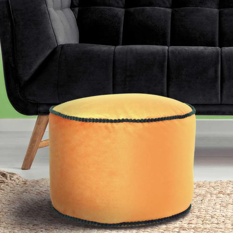 Pouf Yogakissen in Bronze Samt - Ynvinata