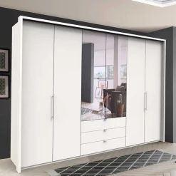 Praktisch aufgeteilter Kleiderschrank in Weiß - Donpiave