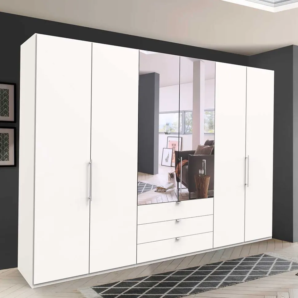 Praktisch aufgeteilter Kleiderschrank in Weiß - Donpiave