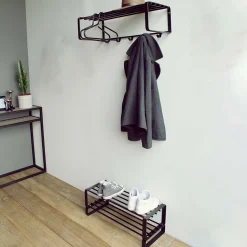 Praktisches Garderoben Set aus Stahl - Satroni (zweiteilig)
