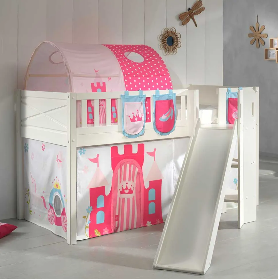 Prinzessin Rutschbett mit schräger Rutsche - Later