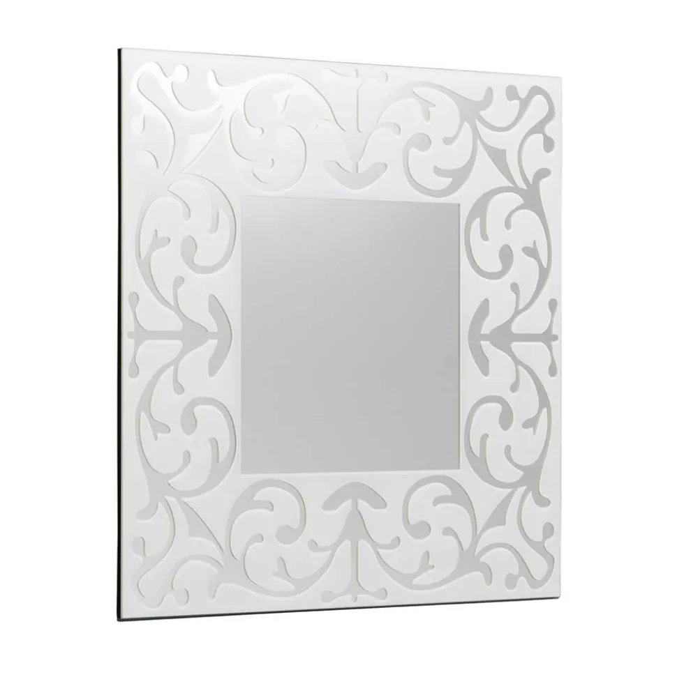 Quadrat Design Spiegel mit Ornament Rahmen - Spazion