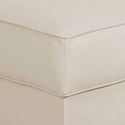 Quadrat Hocker in Beige Kunstleder - Charleen