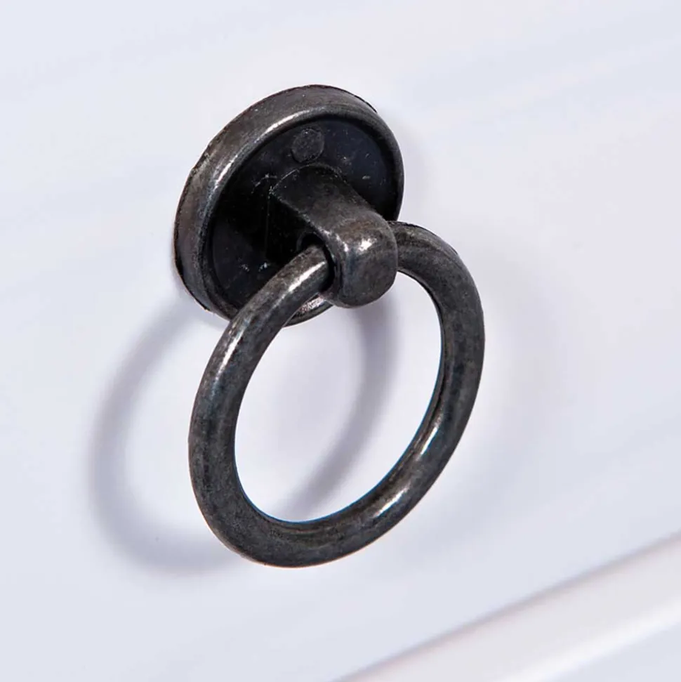 Quadrat 75x75 Landhaus Sofatisch mit Glas - Rosanna