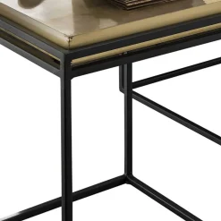 Quadratische Beistelltische in Gold - Miaoly (zweiteilig)
