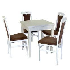 Quadratische Essgruppe mit Ausziehtisch - Mosca (fünfteilig)