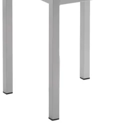 Quadratischer Barhocker in Beige Microfaser - Garrysa