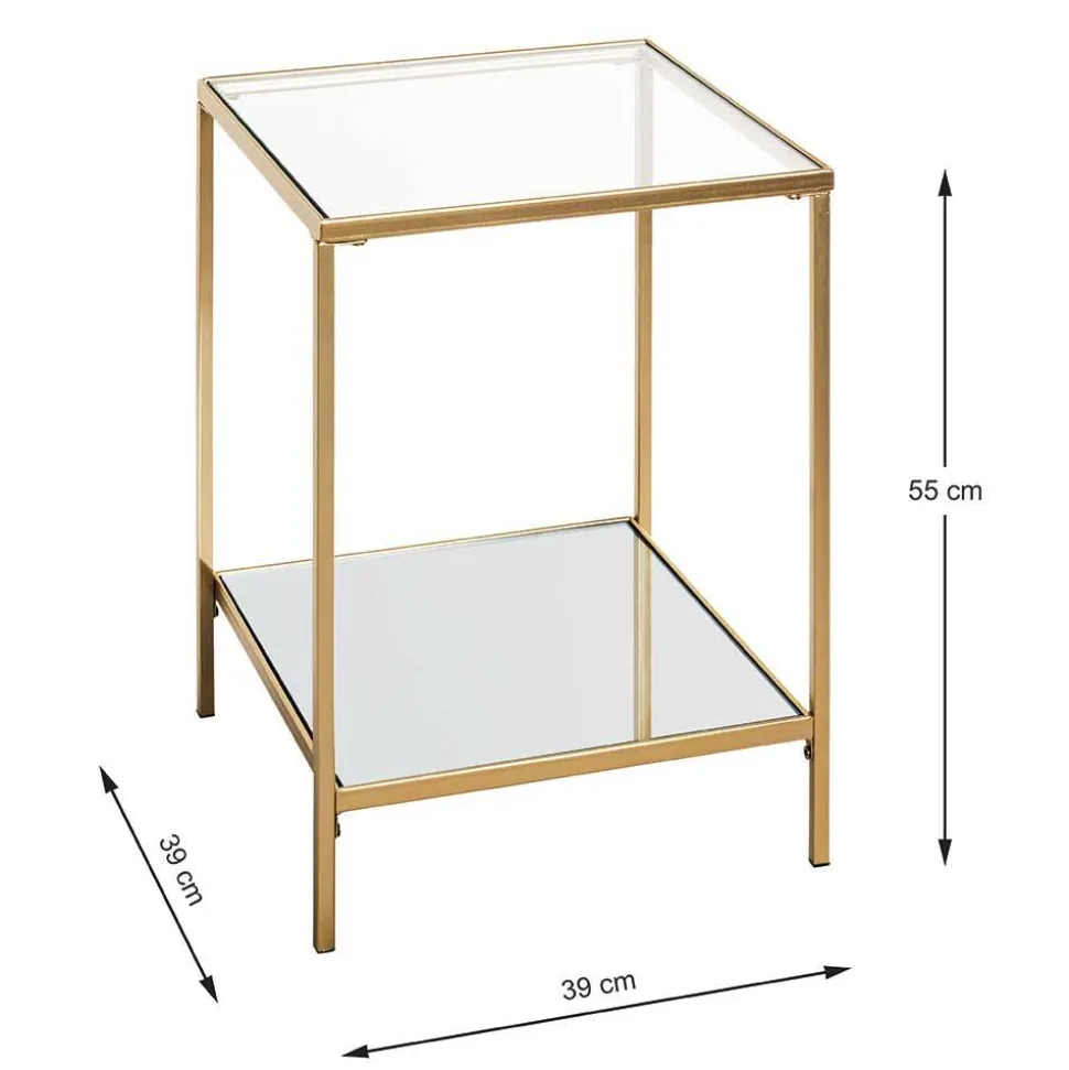 Quadratischer Beistelltisch aus Klarglas - Clair