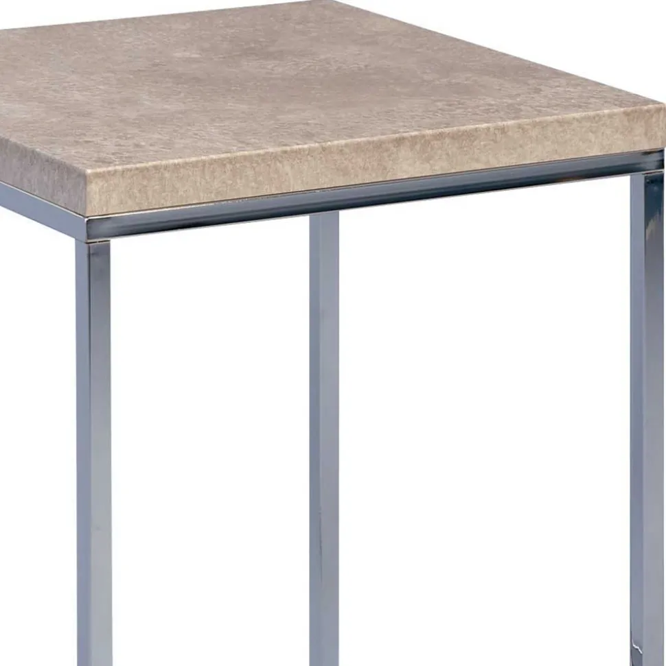 Quadratischer Beistelltisch Loft Style Conory mit Beton Dekor