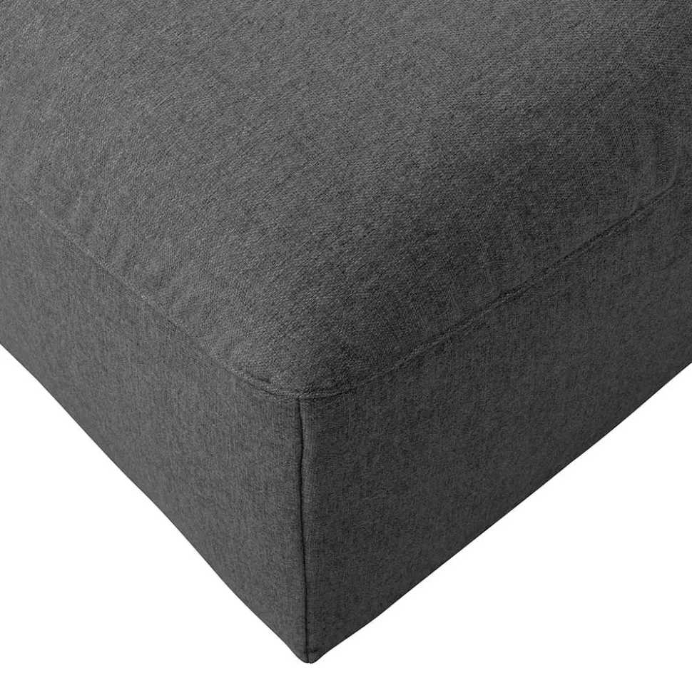 Quadratischer Couchhocker in Anthrazit - Telrama