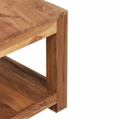 Quadratischer Couchtisch Vislan aus Holz naturbelassen Akazie massiv