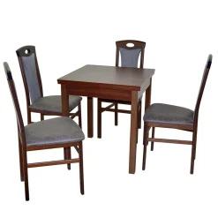 Quadratischer Esstisch mit Stühlen - Jilamenda (fünfteilig)