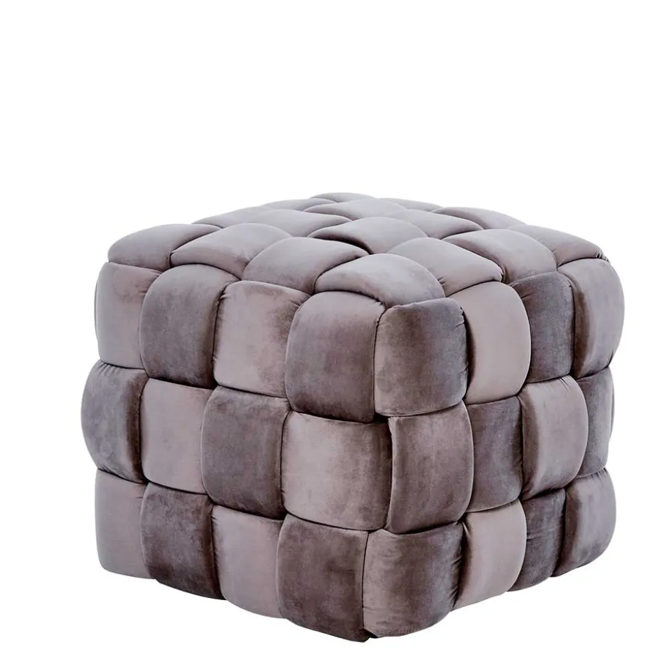 Quadratischer Hocker in Flechtoptik - Malivia