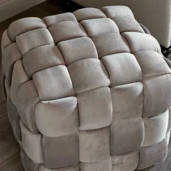 Quadratischer Hocker in Flechtoptik - Malivia