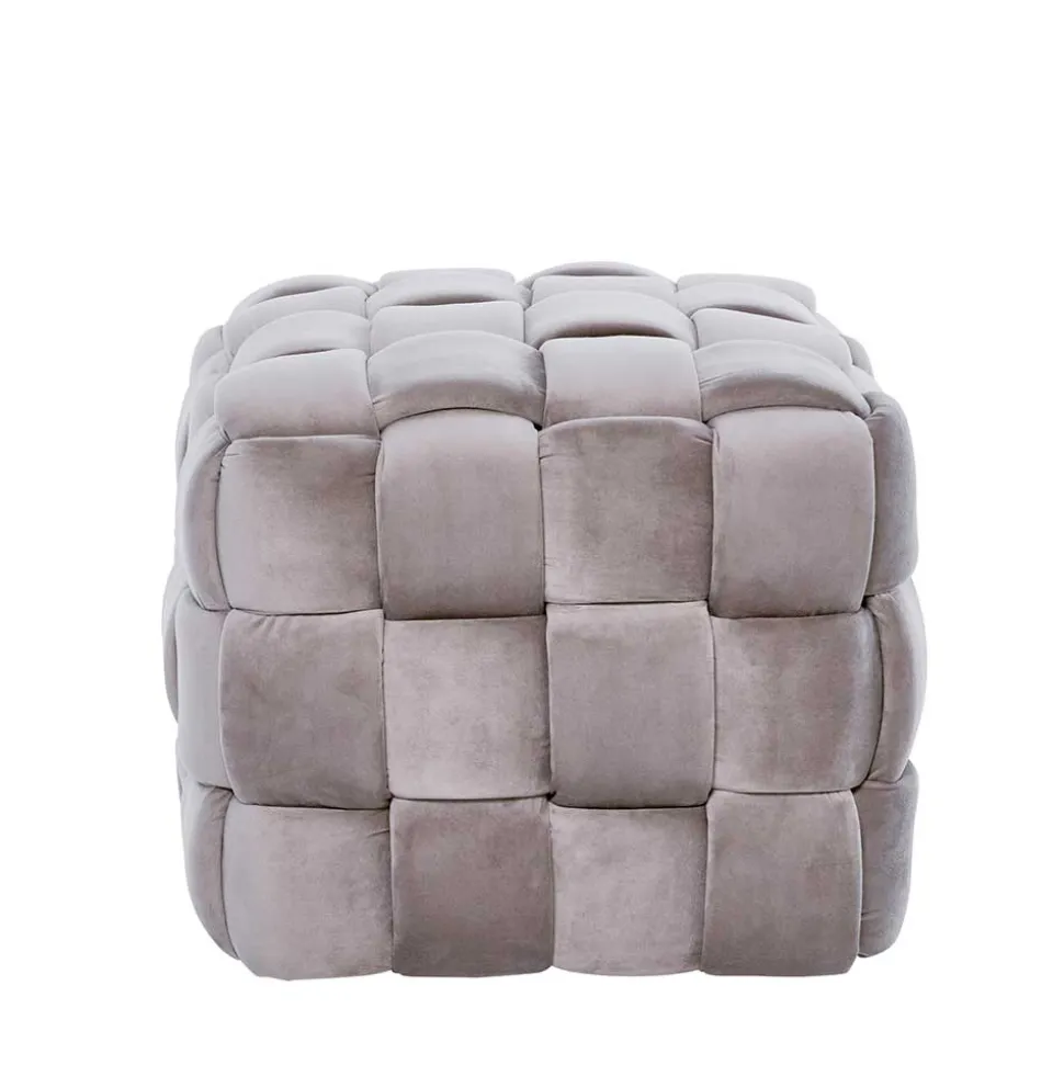 Quadratischer Hocker in Flechtoptik - Malivia