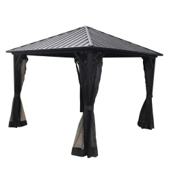 Quadratischer Pavillon mit festem Dach - Blances