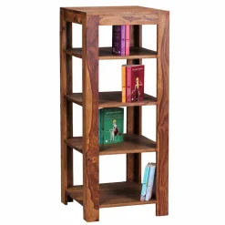 Quadratisches Holzregal Hoslo mit fünf Ablagen