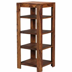 Quadratisches Holzregal Hoslo mit fünf Ablagen