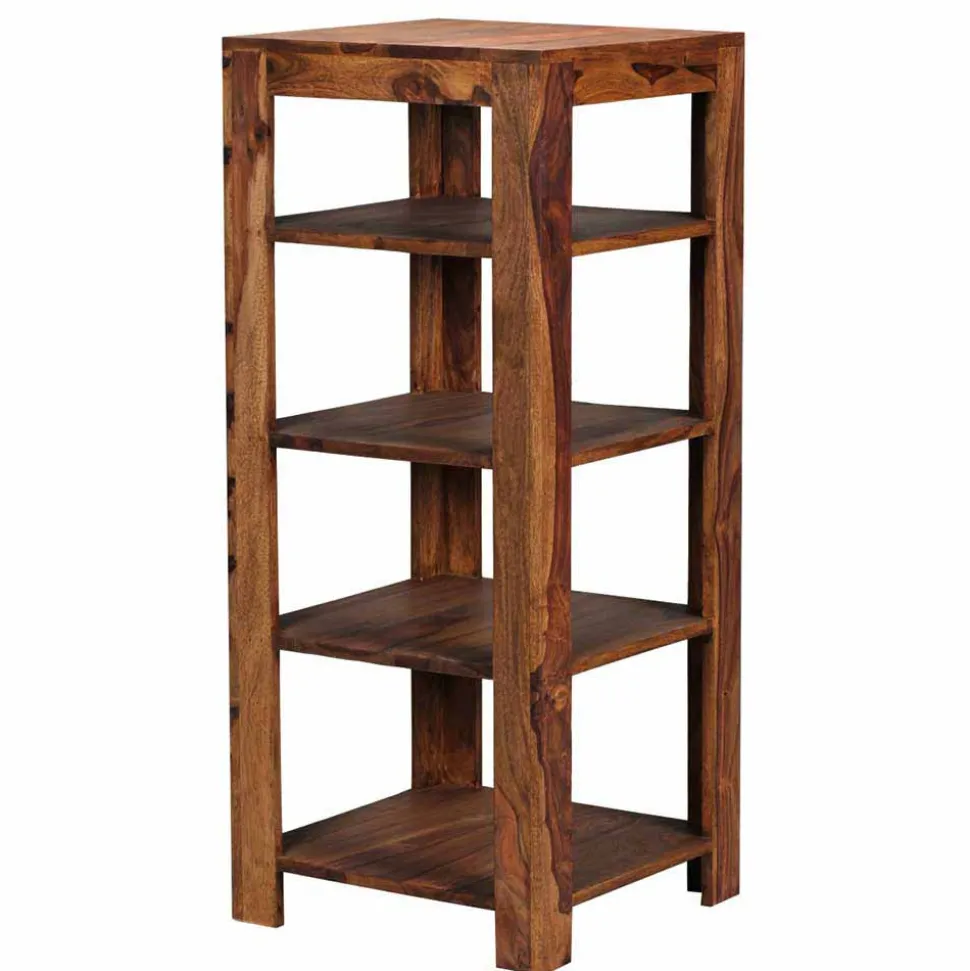 Quadratisches Holzregal Hoslo mit fünf Ablagen