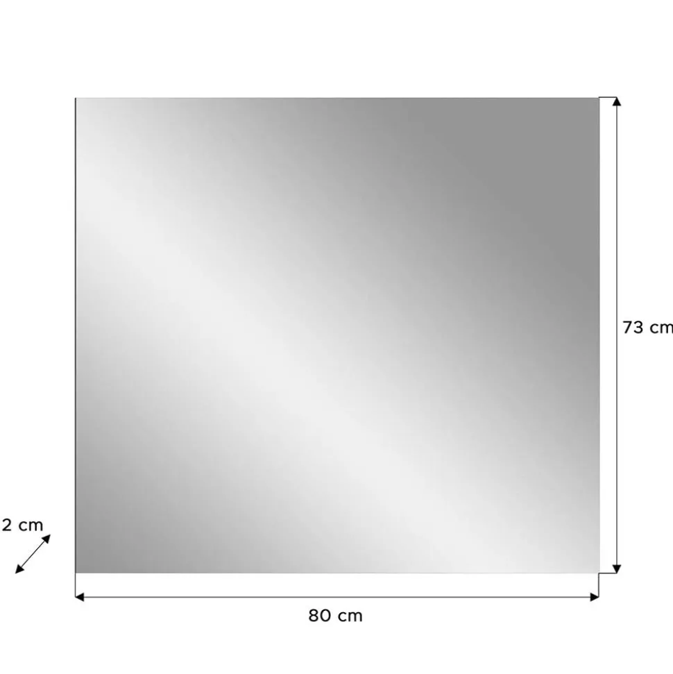 Rahmenloser Flurspiegel - 80x73x2 cm - Norja