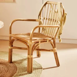 Rattan Kinderstühle mit 35 cm Sitzhöhe - Cigembas (2er Set)