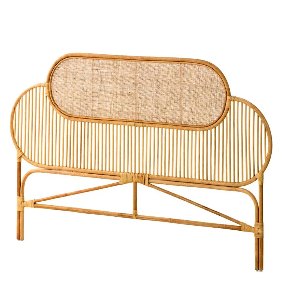 Rattan Kopfteil in Natur für Bett - Lucelo