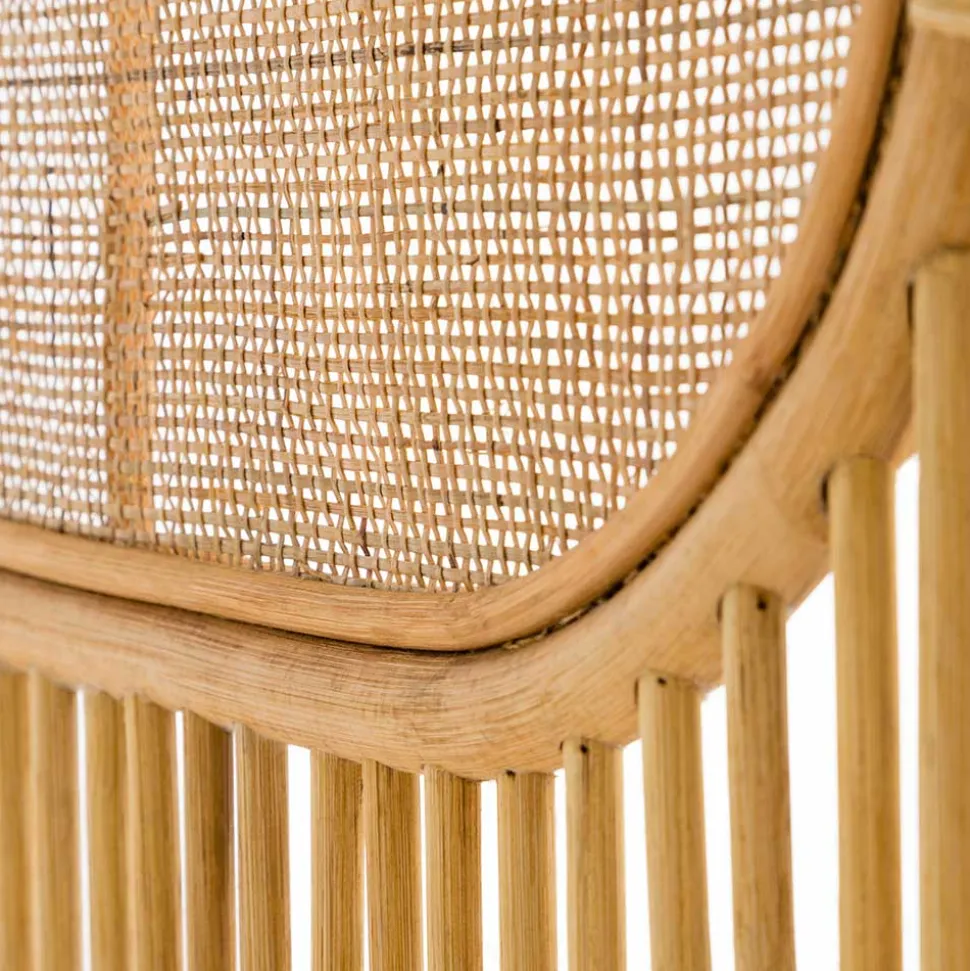 Rattan Kopfteil in Natur für Bett - Lucelo