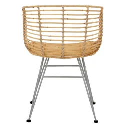 Rattan Korbsessel mit Metallgestell - Levitanas (2er Set)