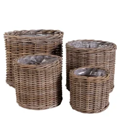 Rattan Körbe im Landhausstil - Lowes (vierteilig)