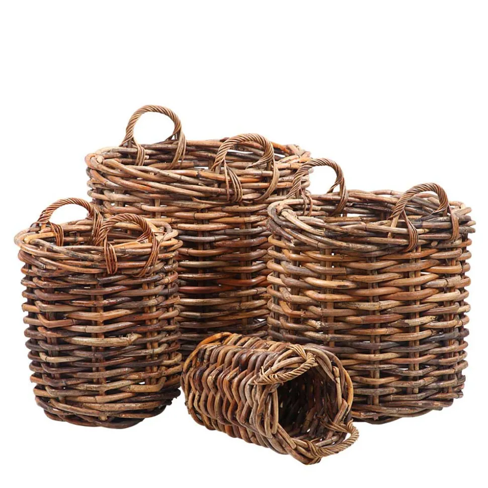 Rattan Körbe von Hand geflochten - Norjan (vierteilig)