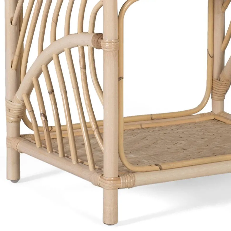Rattan Nachtkommode mit zwei Ablagen - Robin
