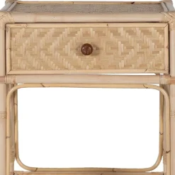 Rattan Nachtkommode mit zwei Ablagen - Robin