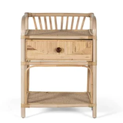 Rattan Nachtkonsole mit zwei Ablagen - Robin