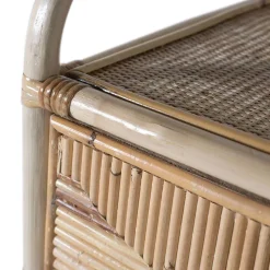 Rattan Nachtkonsole mit zwei Ablagen - Robin