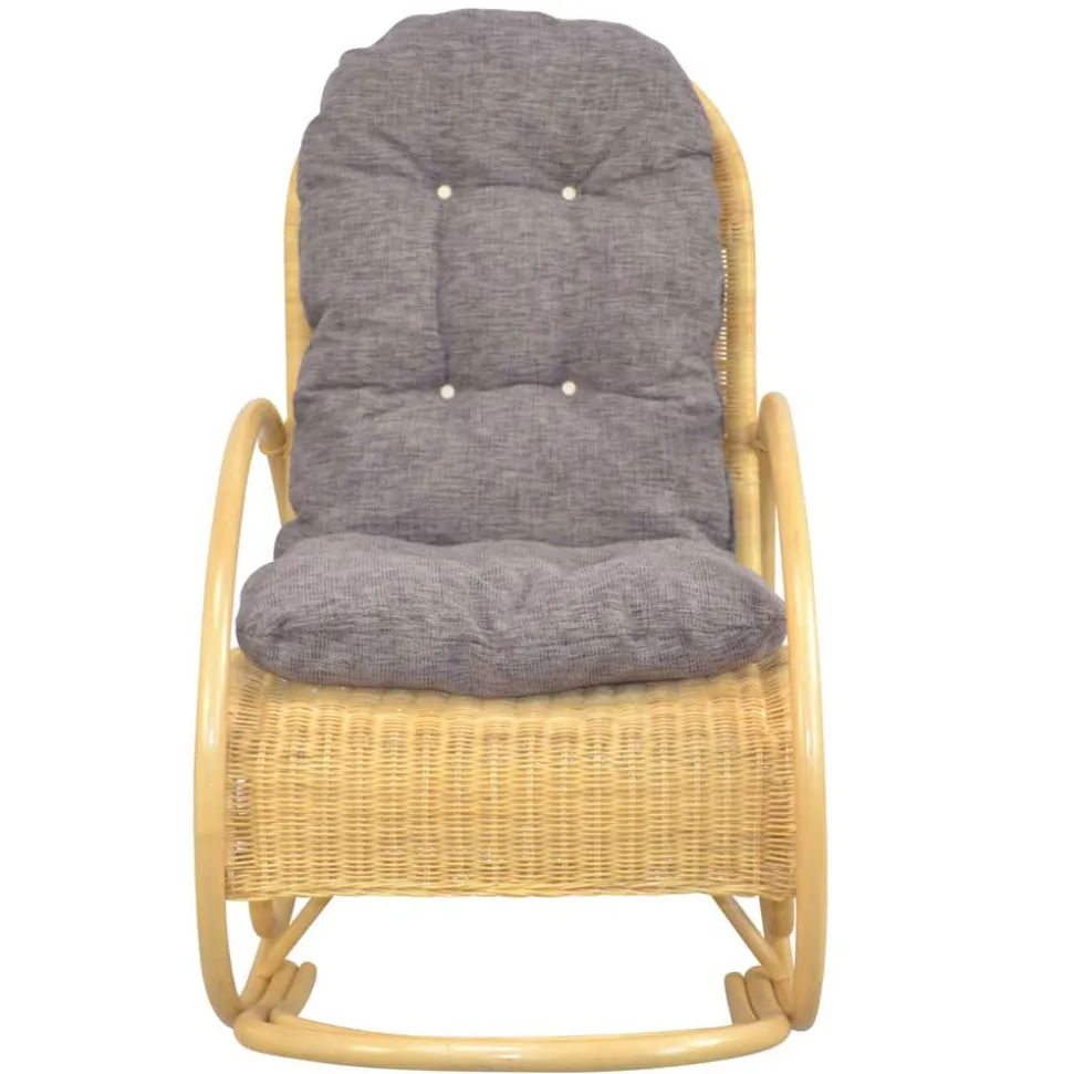 Rattan Schaukelstuhl in Natur - Paleara