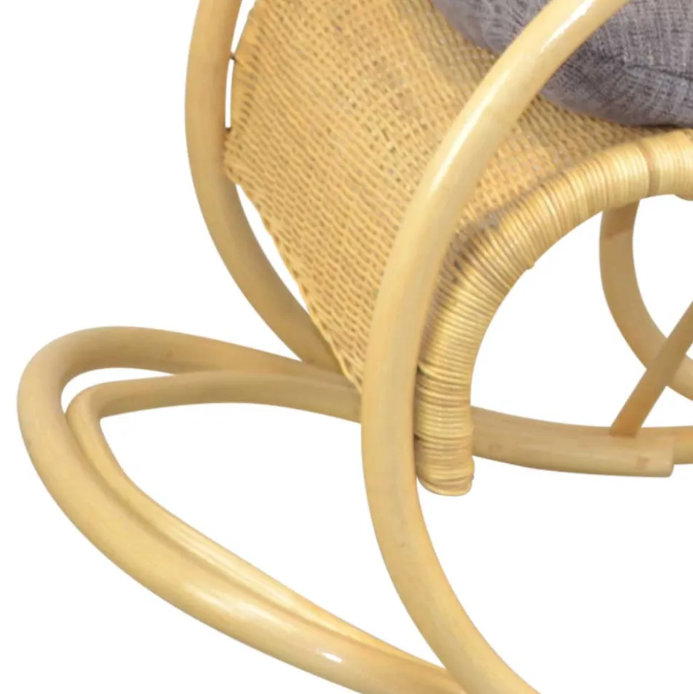 Rattan Schaukelstuhl in Natur - Paleara