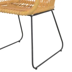 Rattan Sessel mit Eisen Bügelgestell - Finaly