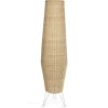 Rattan Stehleuchte aus Geflecht in Beige - Abelonia