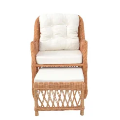 Rattanssessel Hawaii mit ausziehbarem Fußteil