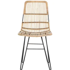 Rattanstuhl mit Geflecht Sitz - Lombardy (2er Set)